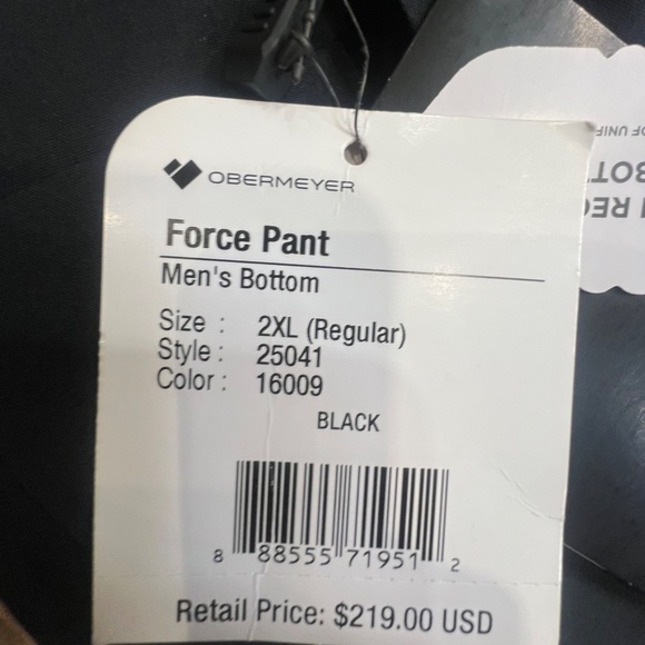 Obermeyer Men's Force Ski Pants, Black, Size XXL, NWT, Waterproof, Snowboard/Ski - Picture 2 of 16